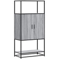 Sideboard in Grau mit einem Metallgestell