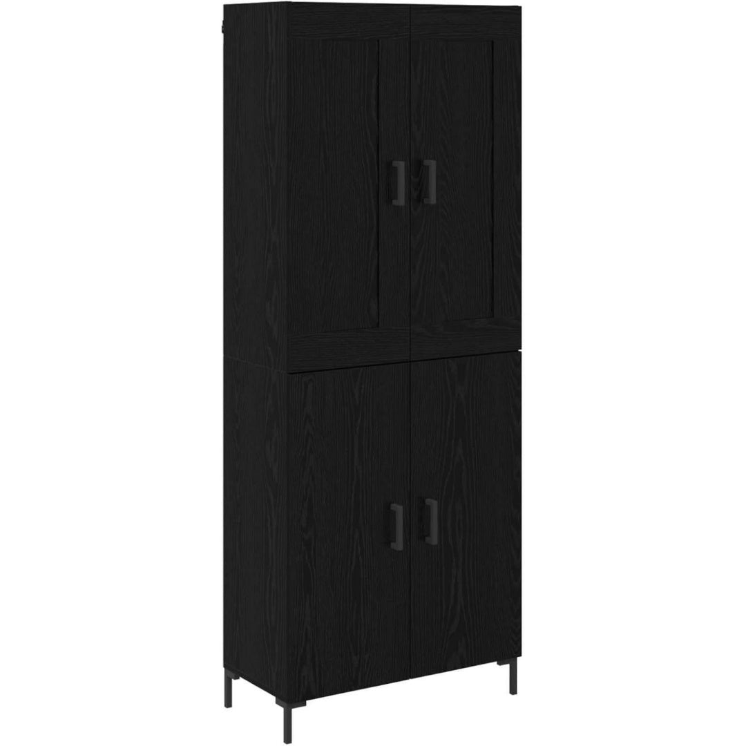 Hochschrank mit 4 Tueren und einem Metallgestell