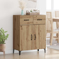 Schubladen und geschlossenen Stauraum an dem Sideboard mit den Massen 69.5 x 34 x 90 cm