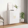 Sideboard aus Holzwerkstoff und Metall mit glaenzenden Oberflaechen