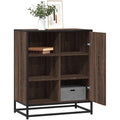 Schubladen und ein Metallgestell an dem Sideboard