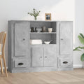 Hochschrank mit den Massen 132 x 35.5 x 103.5 cm in Betongrau