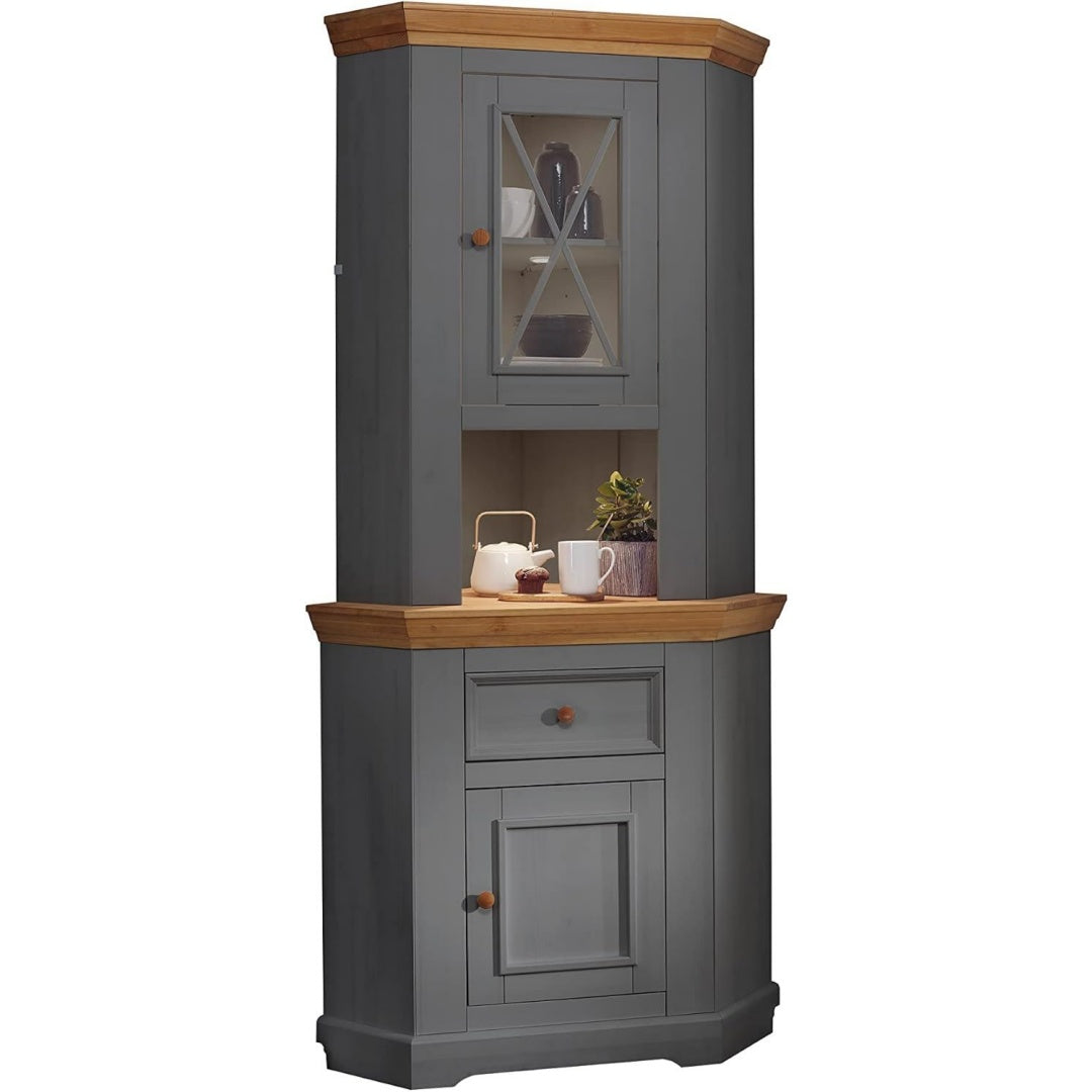 Sideboard in Grau mit Glastueren